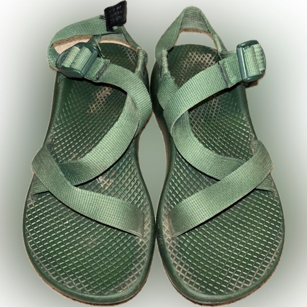 Chaco Z Cloud Army Green Jacquard Sandal Women’s Size 6